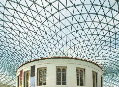 Het binnenplein van het British Museum